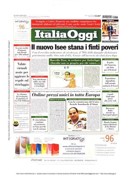 Italia oggi : quotidiano di economia finanza e politica